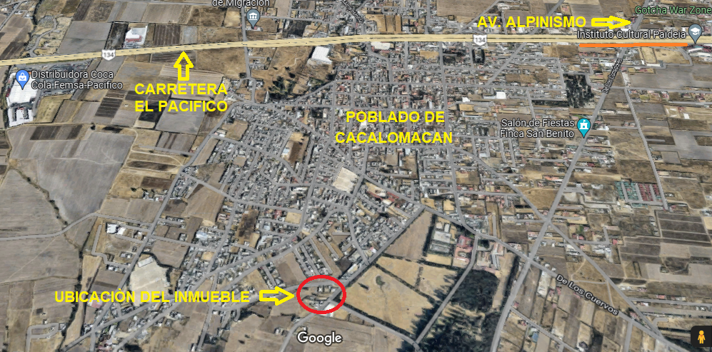 VENTA DE TERRENO DE REGIMEN EJIDAL, SUPERFICIE 815 M2 EN CACALOMACAN TOLUCA