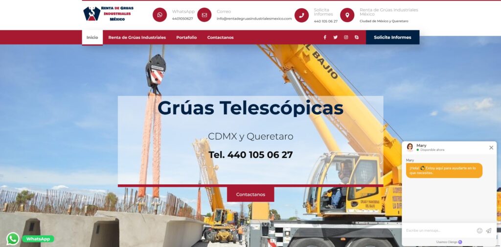 Renta de Grúas Industriales México