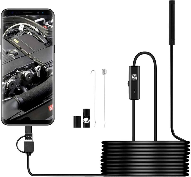 Endoscopio USB 3 en 1, cámara HD de inspección de boroscopio a prueba de agua IP67 para Android