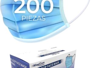 200 Cubrebocas Tricapa Termosellado Calidad Premium, COLOR AZUL, 200 Pack